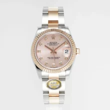 Rolex DateJust 31 278271 ARF 1:1 Best Edition 904L Steel Pink Diamonds Dial on SS/RG Oyster Bracelet