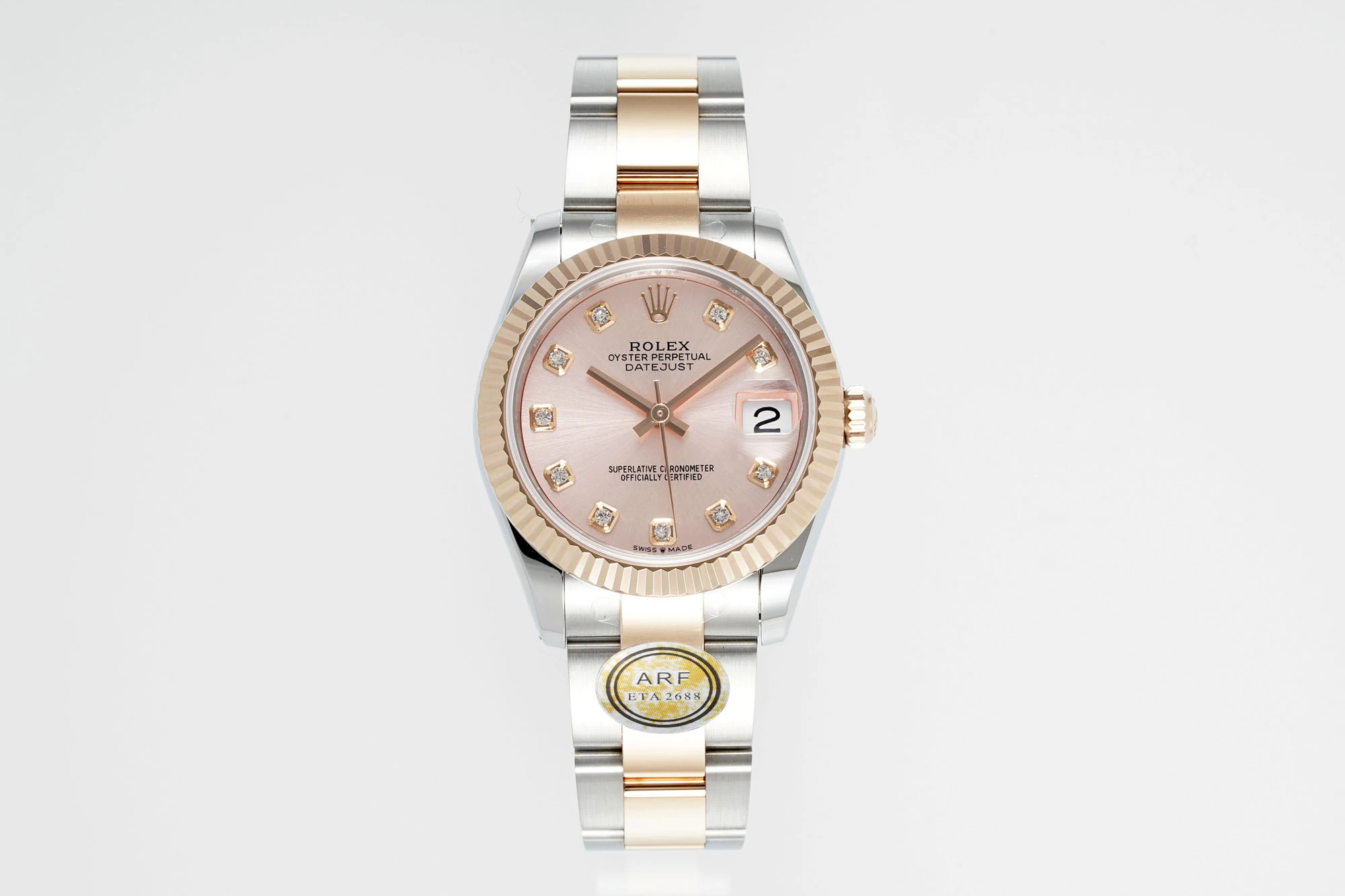 Rolex DateJust 31 278271 ARF 1:1 Best Edition 904L Steel Pink Diamonds Dial on SS/RG Oyster Bracelet 19 0b78f705ebcf389 AMO Watch
