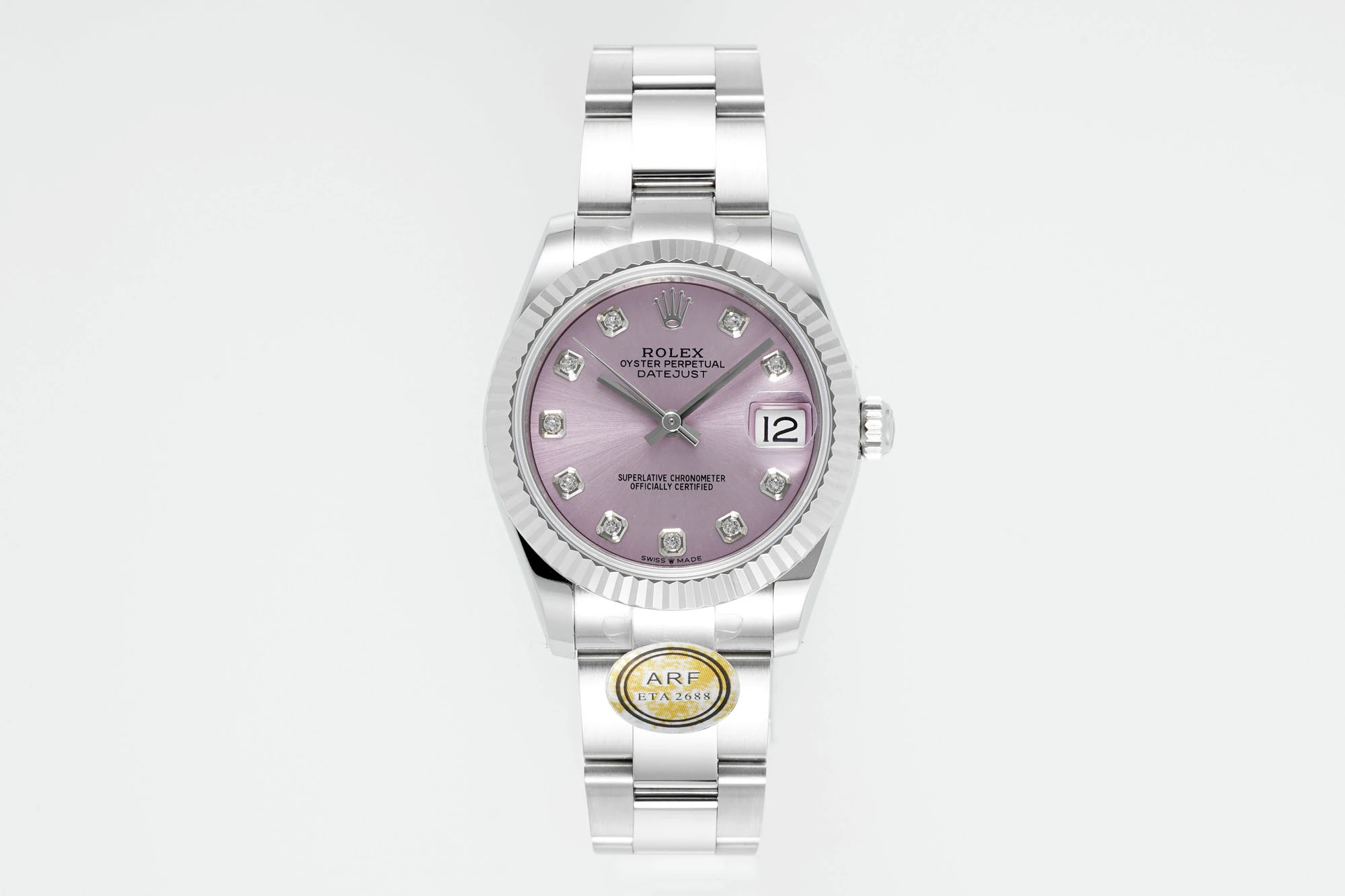 Rolex DateJust 31 278274 ARF 1:1 Best Edition 904L Steel Pink Diamonds Dial on SS Oyster Bracelet 19 0e24fb5ec580200 AMO Watch