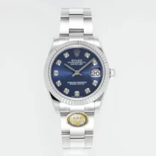 Rolex DateJust 31 278274 ARF 1:1 Best Edition 904L Steel Blue Diamonds Dial on SS Oyster Bracelet