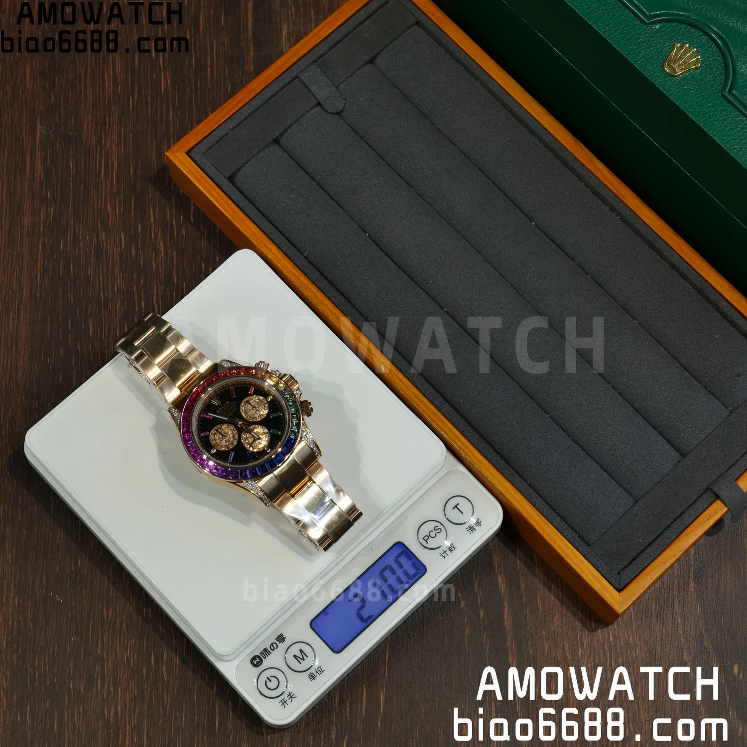 Rolex Daytona RG 116595 RX Factory 1:1 Best Edition Black Rainbow Dial on RG Bracelet DD4130 (Weighted)207g 59 0eeec1b5e224f00 阿默表行AmoWatch