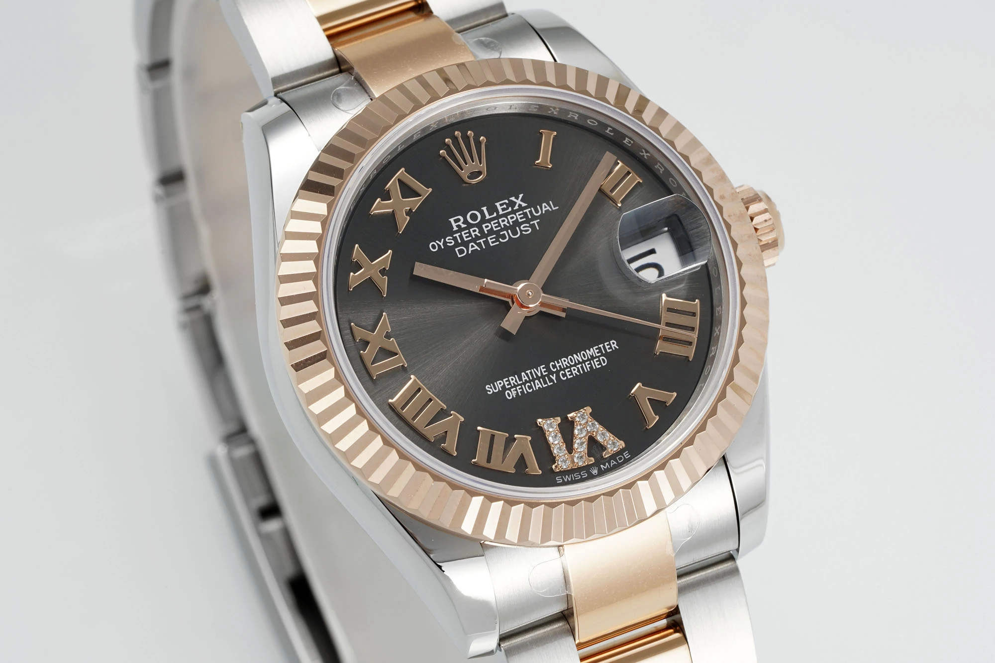 Rolex DateJust 31 278271 ARF 1:1 Best Edition 904L Steel Grey Roman Diamonds Dial on SS/RG Oyster Bracelet 22 113fd2657211995 AMO Watch