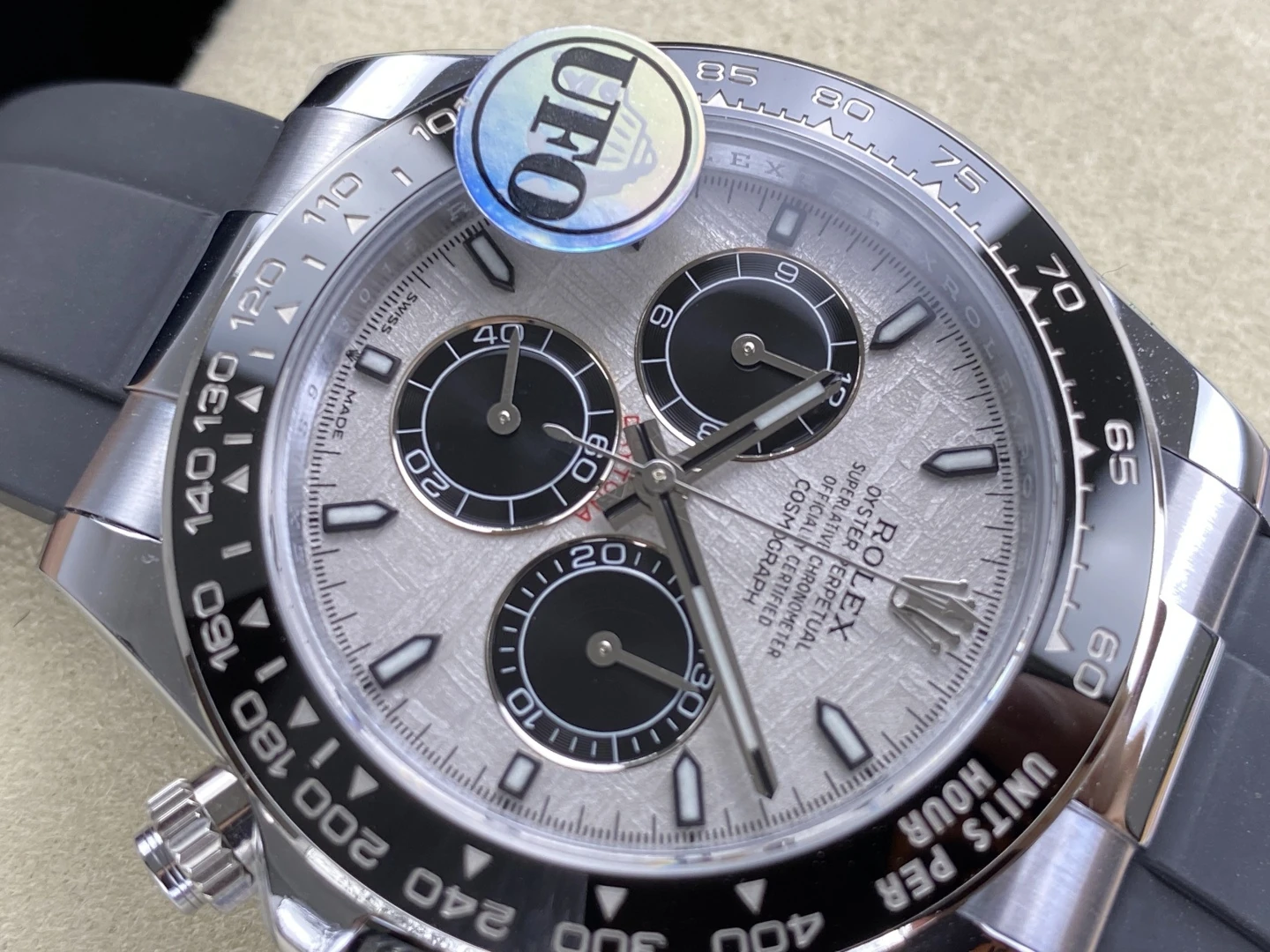 Rolex Daytona 126519 SS UFO 1:1 Best Edition Meteorite Dial on Oysterflex Strap UF4131 (Free Sprung) 36 11ad30cca4085fa AMO Watch