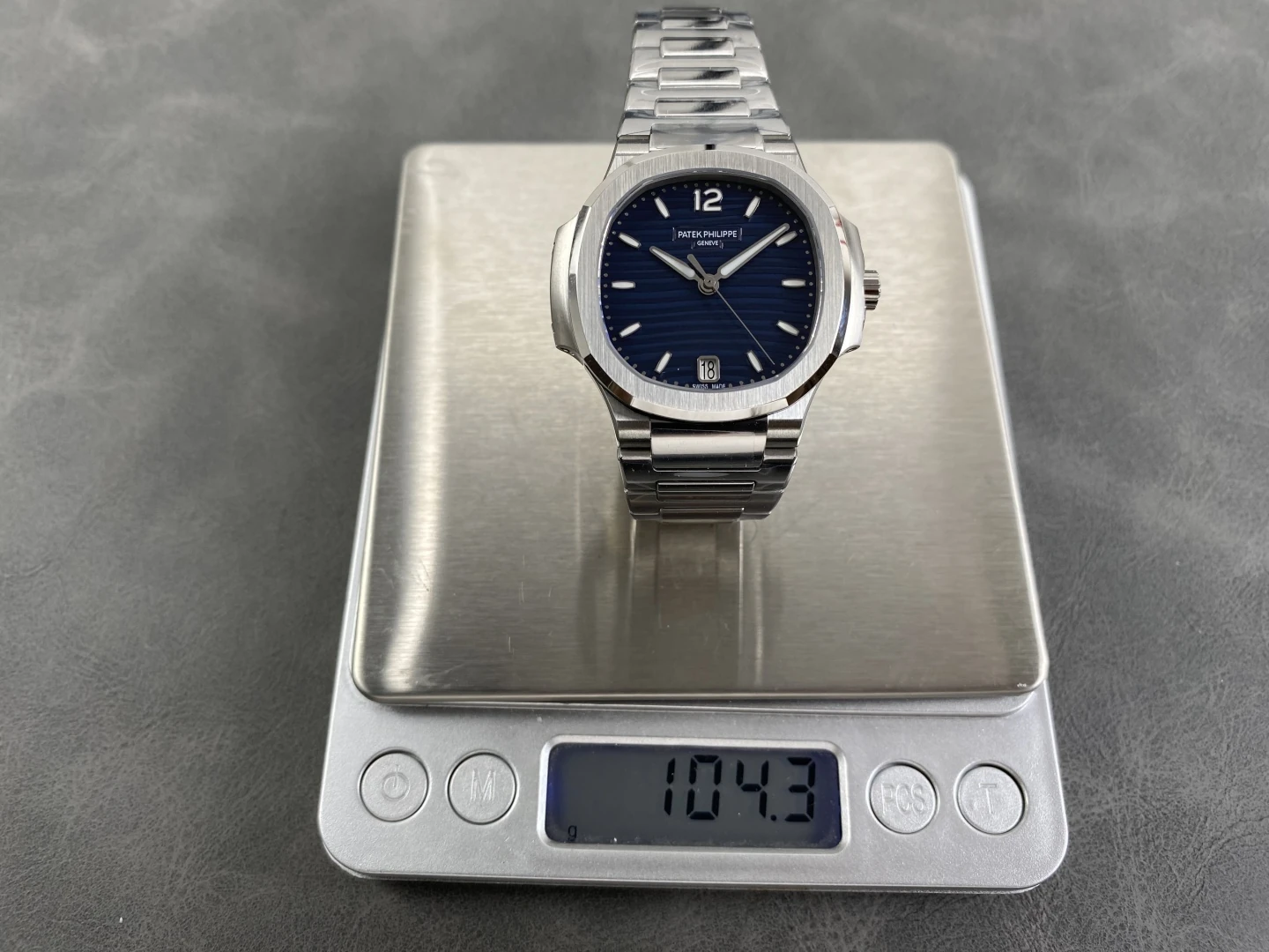 PP Nautilus 7118 Ladies DDF 1:1 Best Edition Blue Dial on SS Bracelet A324 Super Clone 35 130daab8d552cb9 AMO Watch