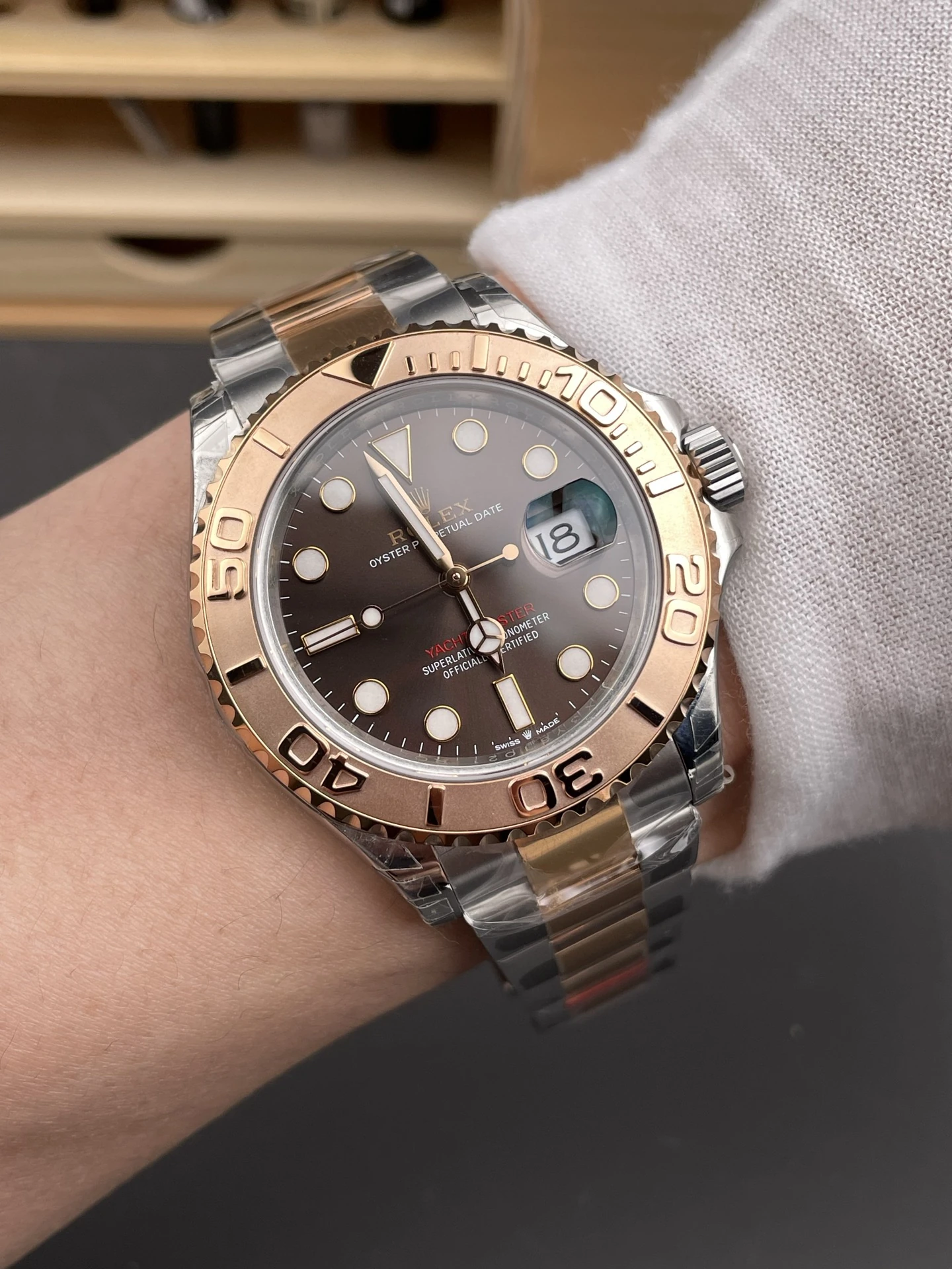 Rolex Yacht-Master 126621 SS/RG VSF 1:1 Best Edition 904L Steel Brown Dial on SS/RG Bracelet DD3235 19 1410bb2f80a9778 AMO Watch