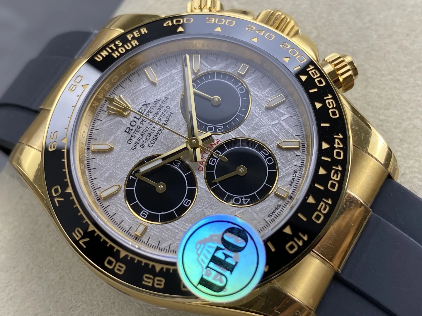 Rolex Daytona 126518 YG UFO 1:1 Best Edition Meteorite Stick Dial on Oysterflex Strap UF4131 (Free Sprung) 36 142af0441b629ba AMO Watch