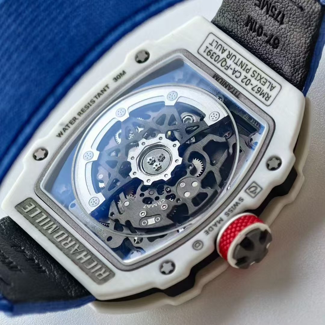 RICHARD MILLE RM67-02 White NTPT VAF Best Edition France Dial on Blue Nylon strap CRMA7 Clone 24 1679091c5a880fa 1 阿默表行AmoWatch