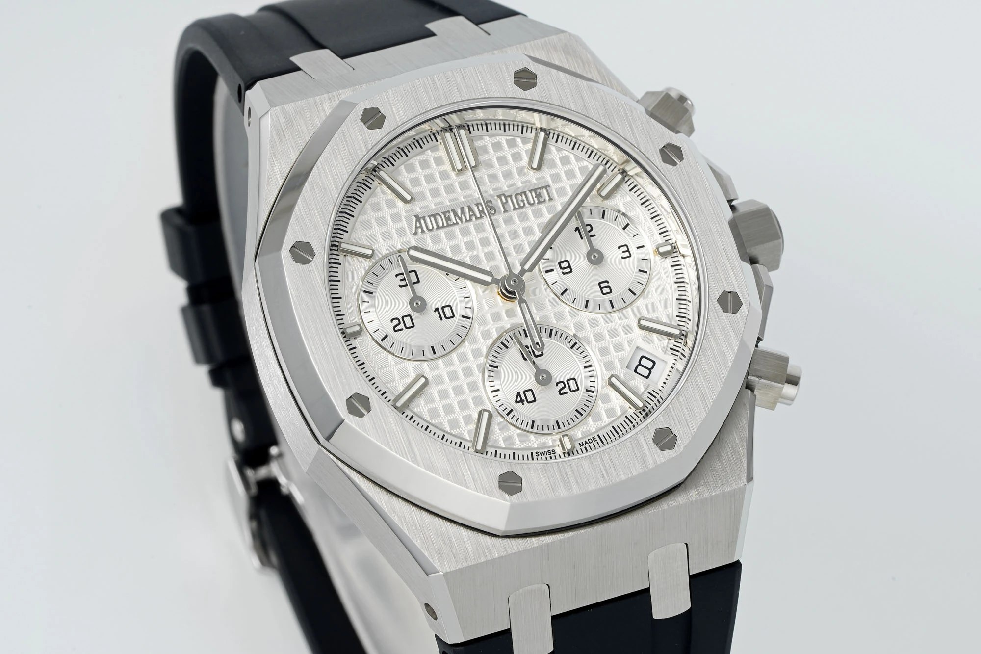 AP Royal Oak Chrono 26240 SS DDF 1:1 Best Edition White Dial on Black Rubber Strap DD4401 Super Clone 38 16adff4b022ccc2 AMO Watch