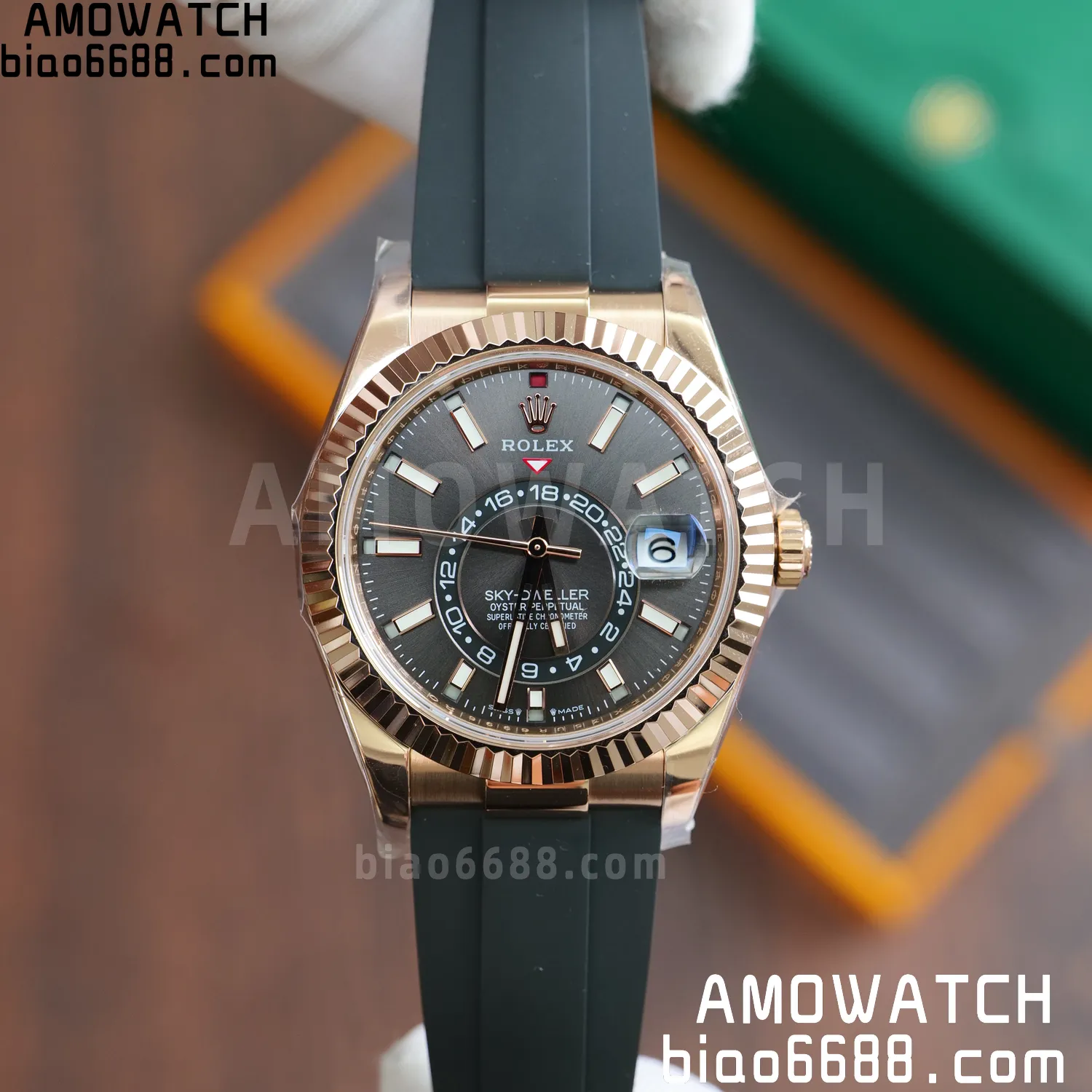 Rolex Sky-Dweller 336238 YG ZF 1:1 Best Edition Mint Gray Dial Asian 2824(Gain Weight)187g 60 19943a892d75b49 AMO Watch