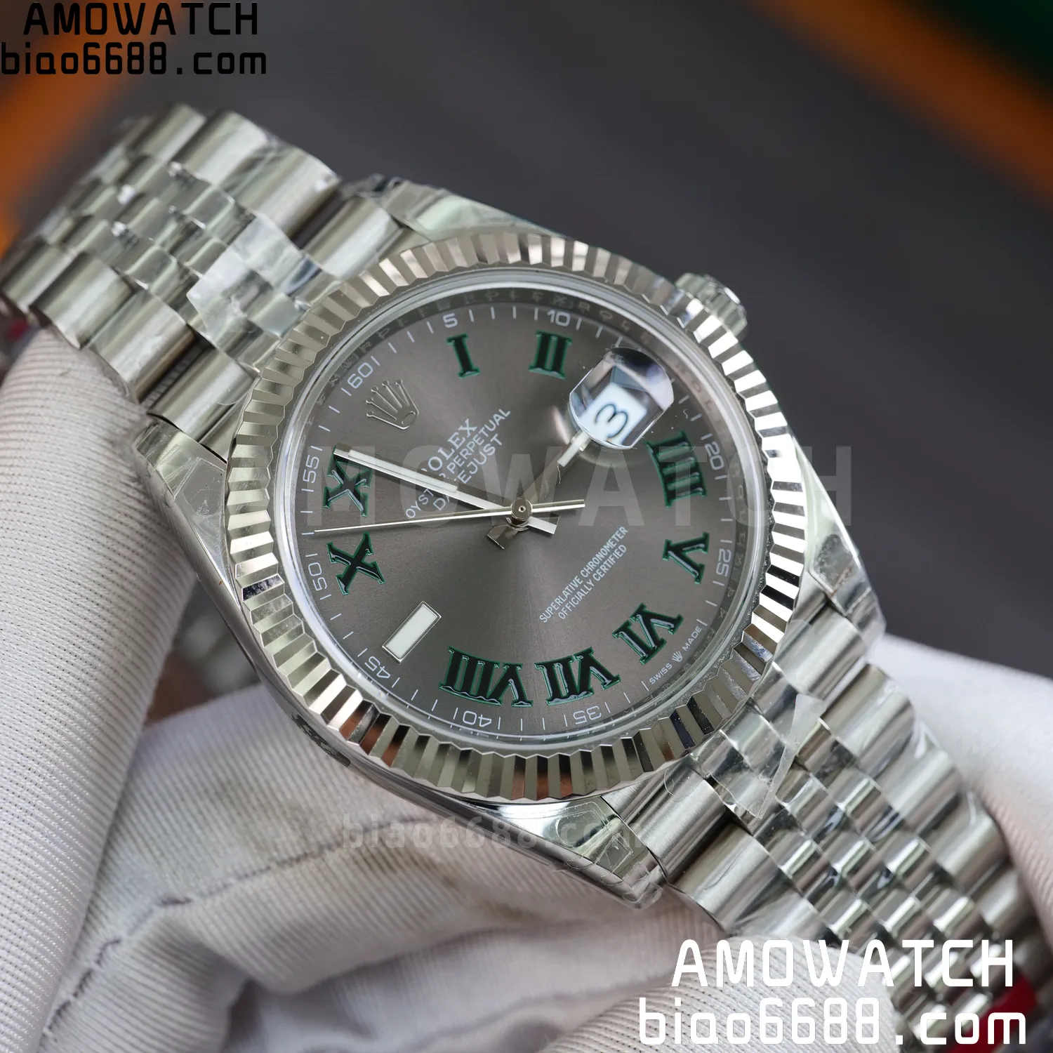 Rolex DateJust 41 126334 904L SS VSF 1:1 Best Edition Gray Roman Dial on Jubilee Bracelet VS3235 V2 (133g) 74 1b64f9ce980681e AMO Watch