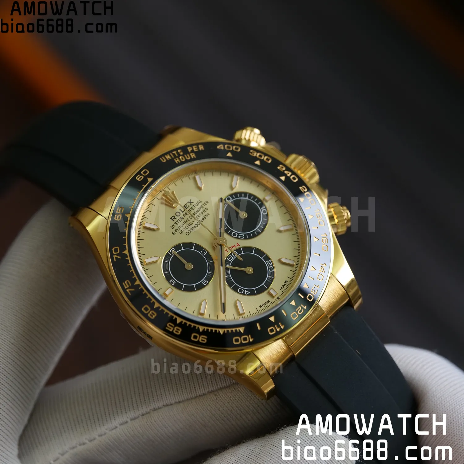 Rolex Daytona 126518 YG ARF 1:1 Best Edition YG Stick Dial on Oysterflex Strap DD4131 V2 (Weighted) 160g 70 1d2a87661e8f9d3 AMO Watch