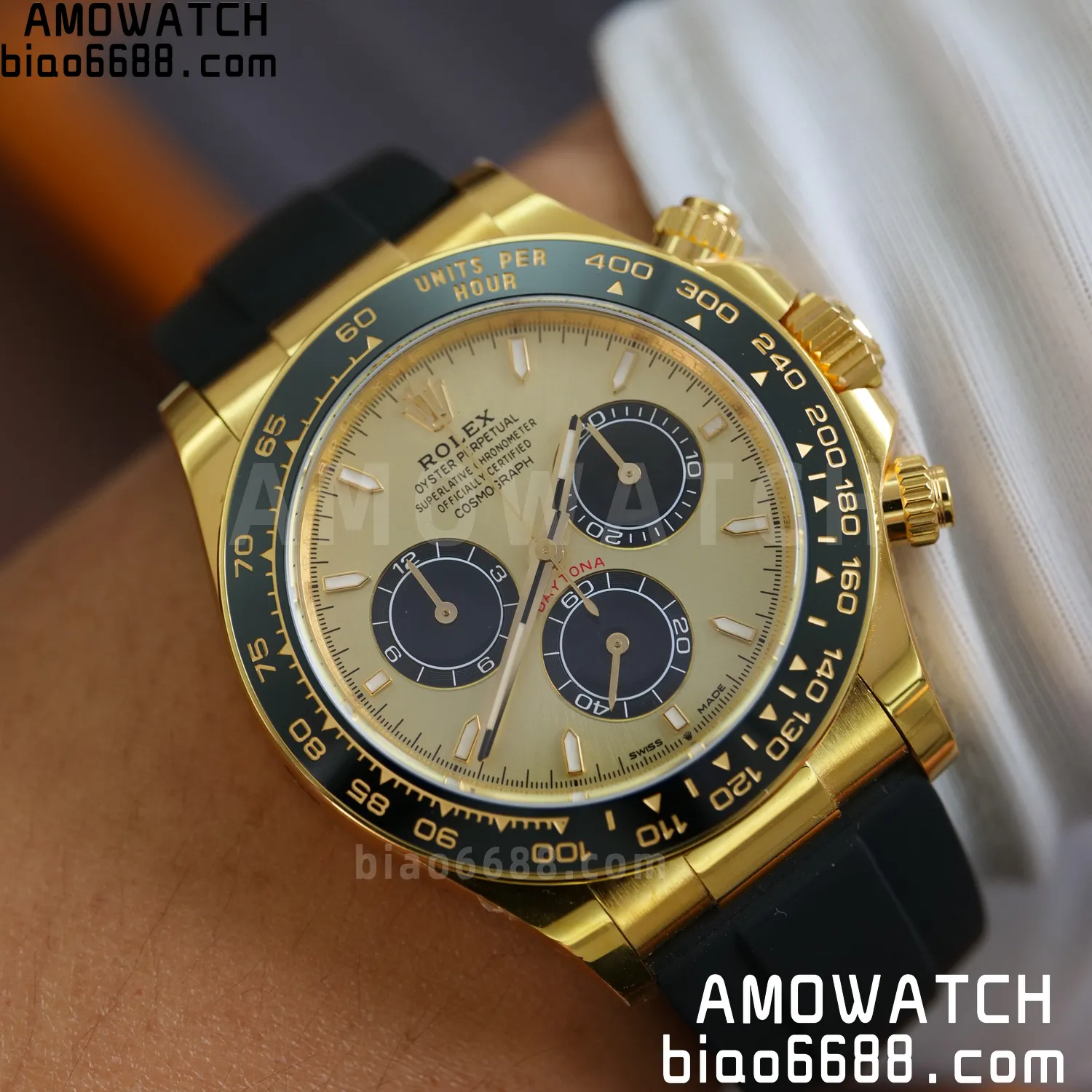 Rolex Daytona 126518 YG ARF 1:1 Best Edition YG Stick Dial on Oysterflex Strap DD4131 V2 (Weighted) 160g 81 1d6ed1192b8c503 AMO Watch