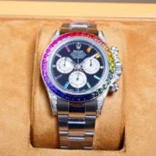 Rolex Daytona 116599 RX Factory 1:1 Best Edition Black Rainbow Dial Dial on SS Bracelet DD4130 (Weighted)210g