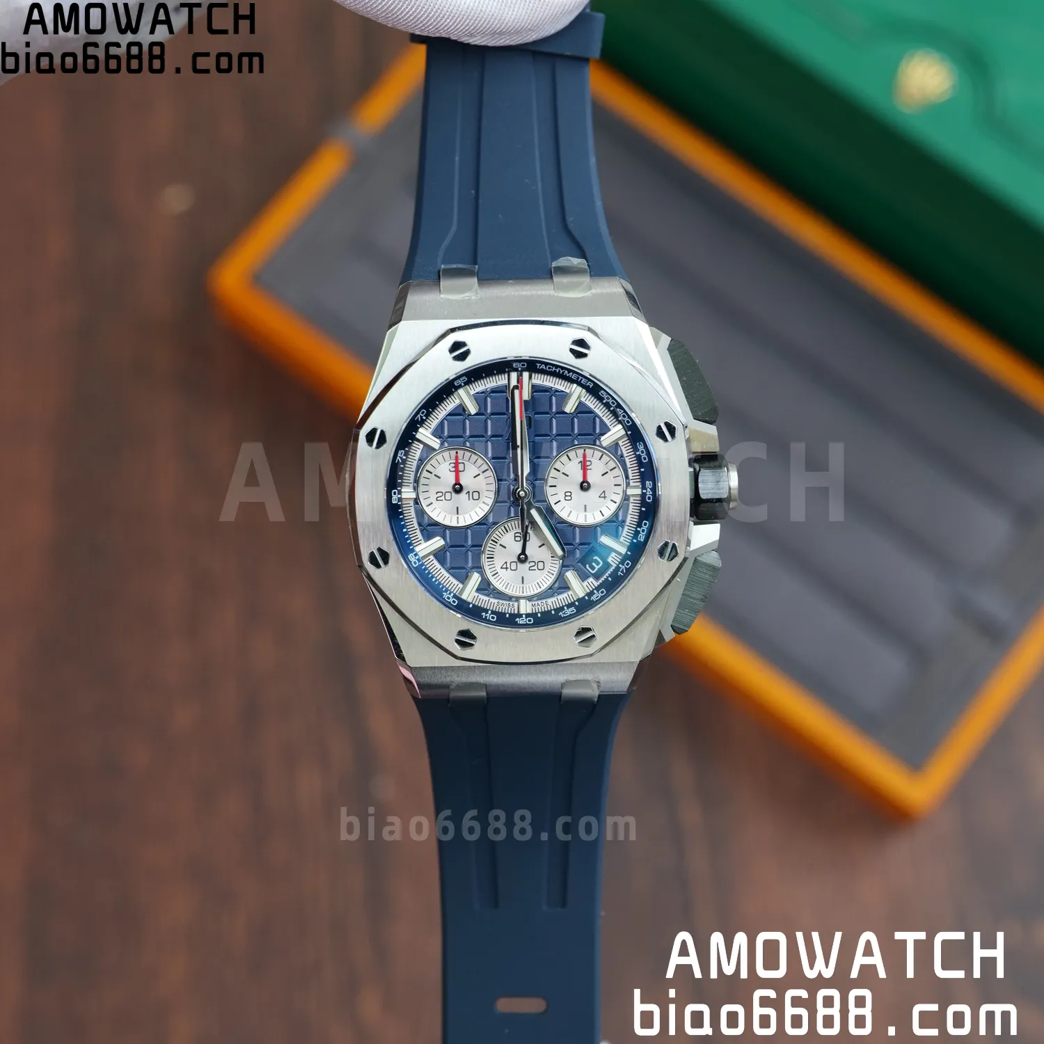 AP Royal Oak Offshore 43mm 26420 SS APSF 1:1 Best Edition Blue Dial on Rubber Strap Super Clone 4401 V2 (Free Sprung) 57 1fa55d4b68fc268 AMO Watch