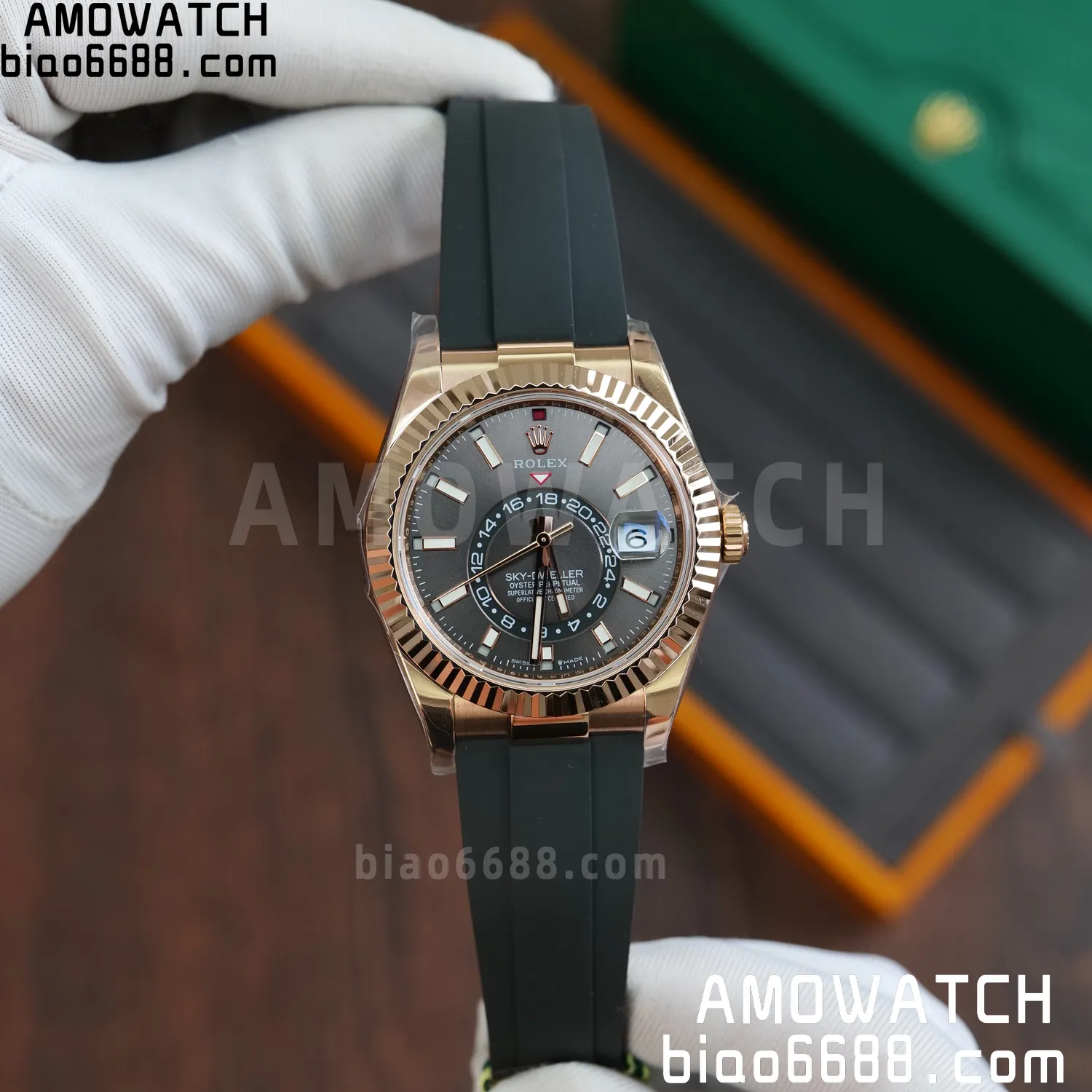 Rolex Sky-Dweller 336238 YG ZF 1:1 Best Edition Mint Gray Dial Asian 2824(Gain Weight)187g 55 22df6eacdb1767c AMO Watch