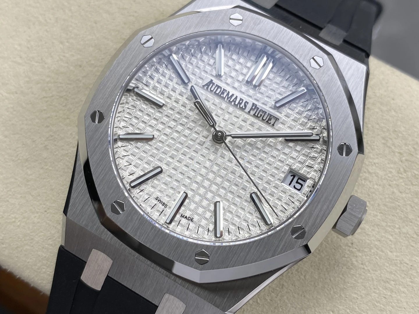 AP Royal Oak 41mm 15510ST SS DDF 1:1 Best Edition White Dial on Black Rubber Strap SA4302 Super Clone 29 25d7647fce0746d AMO Watch