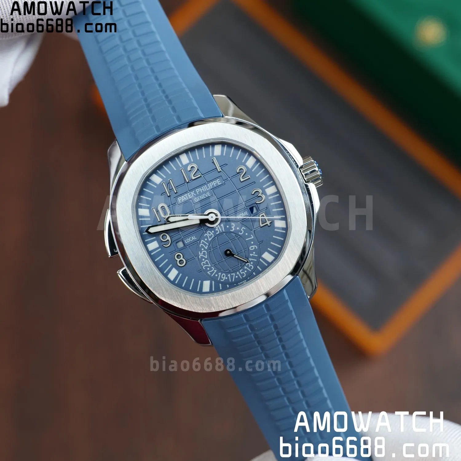 PP Aquanaut 5164G SS ZF 1:1 Best Edition Blue Dial on Blue Rubber Strap A324 62 25dcd73ee9a2145 AMO Watch