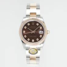 Rolex DateJust 31 278271 ARF 1:1 Best Edition 904L Steel Borwn Diamonds Dial on SS/RG Oyster Bracelet