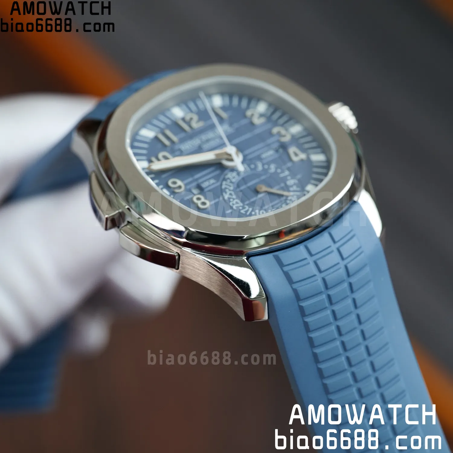 PP Aquanaut 5164G SS ZF 1:1 Best Edition Blue Dial on Blue Rubber Strap A324 70 284405d47c586f4 AMO Watch