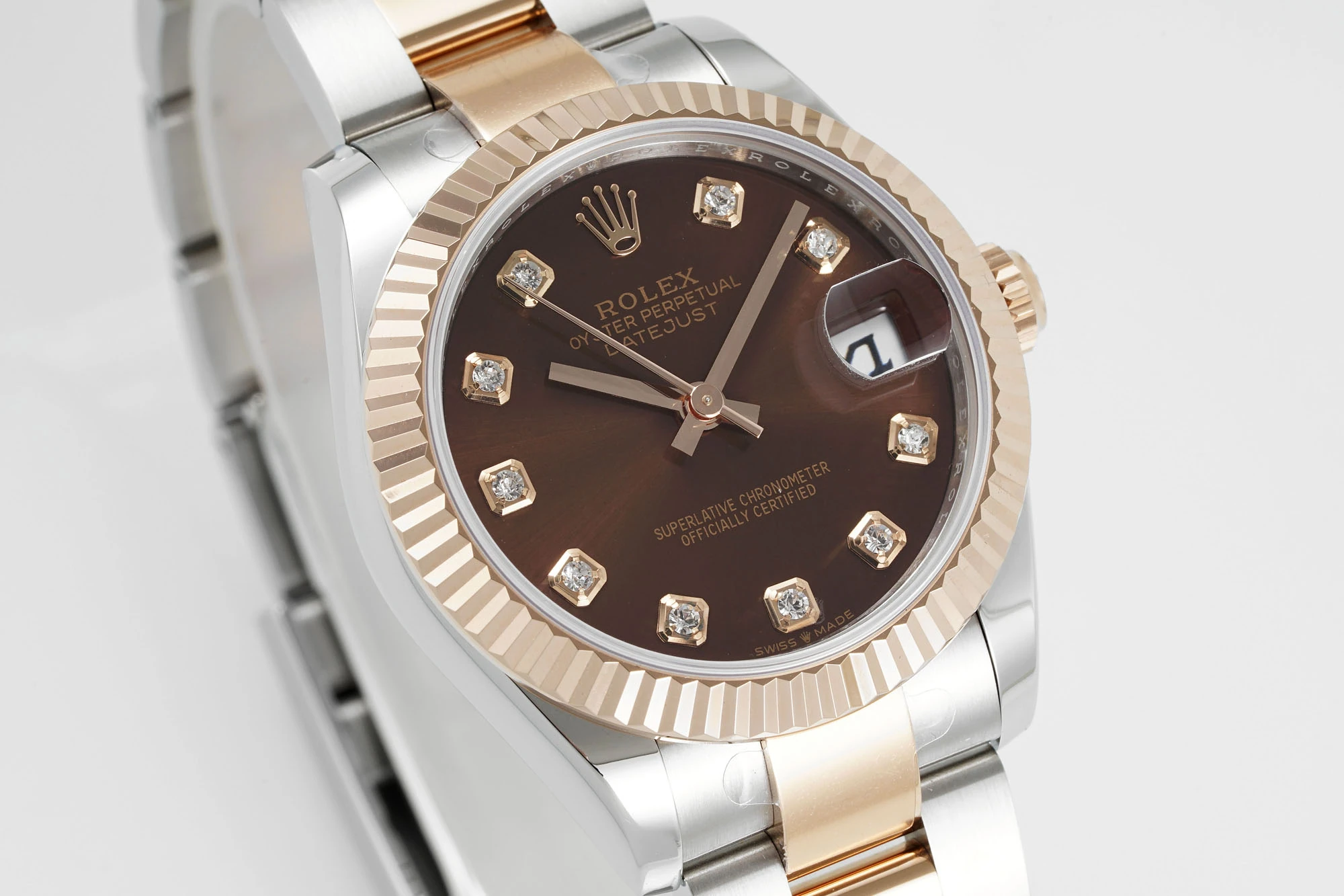 Rolex DateJust 31 278271 ARF 1:1 Best Edition 904L Steel Borwn Diamonds Dial on SS/RG Oyster Bracelet 20 290910de1e26007 AMO Watch