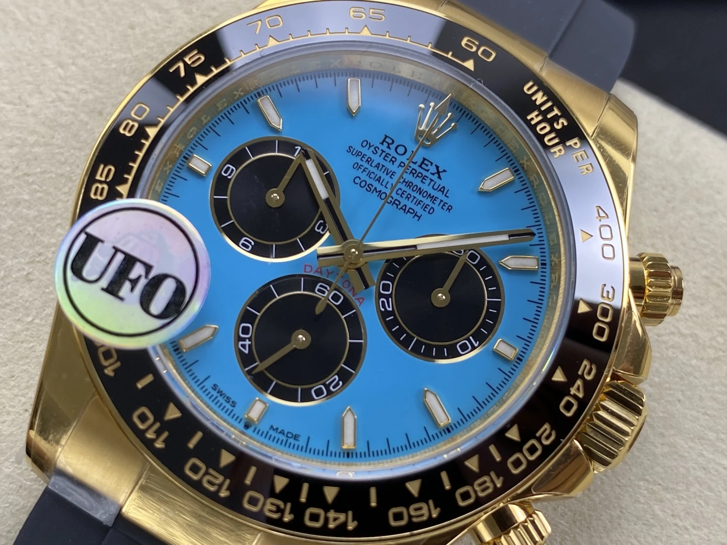 Rolex Daytona 126518 YG UFO 1:1 Best Edition Tiffany Stick Dial on Oysterflex Strap UF4131 (Free Sprung) 26 2b39323bee31e50 AMO Watch
