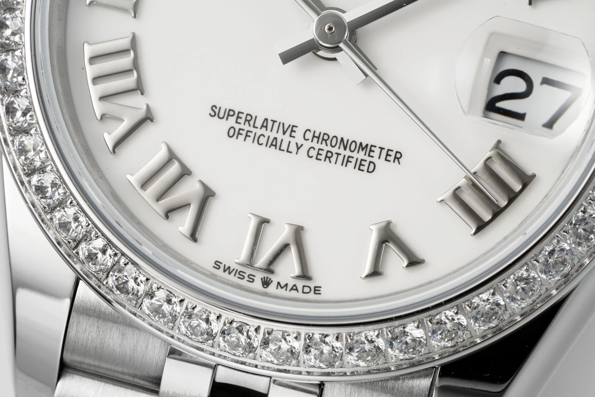 Rolex DateJust 31 278384 ARF 1:1 Best Edition 904L Steel White Roman Dial Diamond bezel on SS Jubilee Bracelet 21 2c7ef49df232693 AMO Watch