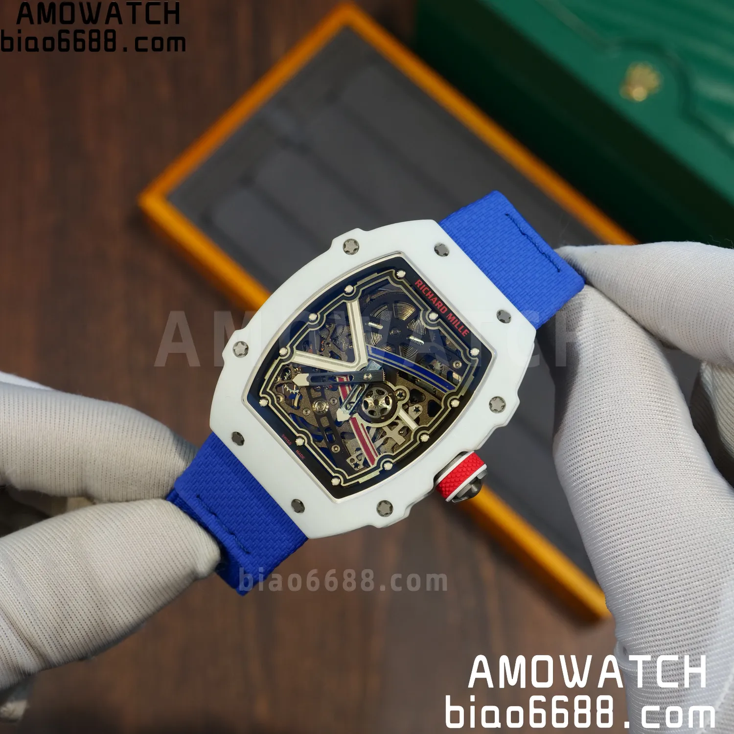 RICHARD MILLE RM67-02 White NTPT VAF Best Edition France Dial on Blue Nylon strap CRMA7 Clone 60 2da623631ad3bc8 阿默表行AmoWatch