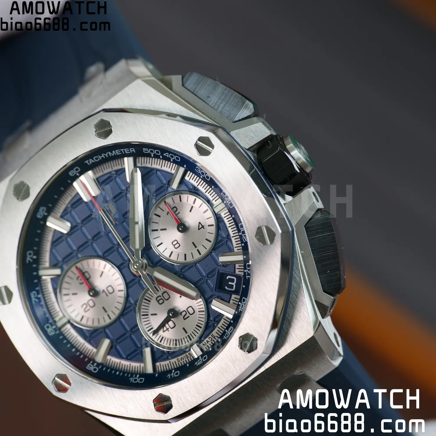 AP Royal Oak Offshore 43mm 26420 SS APSF 1:1 Best Edition Blue Dial on Rubber Strap Super Clone 4401 V2 (Free Sprung) 70 31e46ed232476f6 AMO Watch