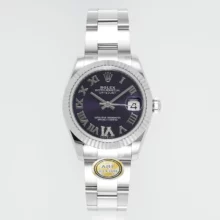 Rolex DateJust 31 278274 ARF 1:1 Best Edition 904L Steel Purple Roman Dial on SS Oyster Bracelet