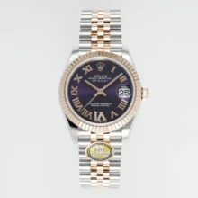 Rolex DateJust 31 278271 ARF 1:1 Best Edition 904L Steel Purple Roman  Dial on SS/RG Jubilee Bracelet