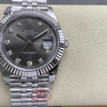 Rolex DateJust 41 126334 904L SS VSF 1:1 Best Edition Gray Diamond Dial on Jubilee Bracelet VS3235 V2 (133g)