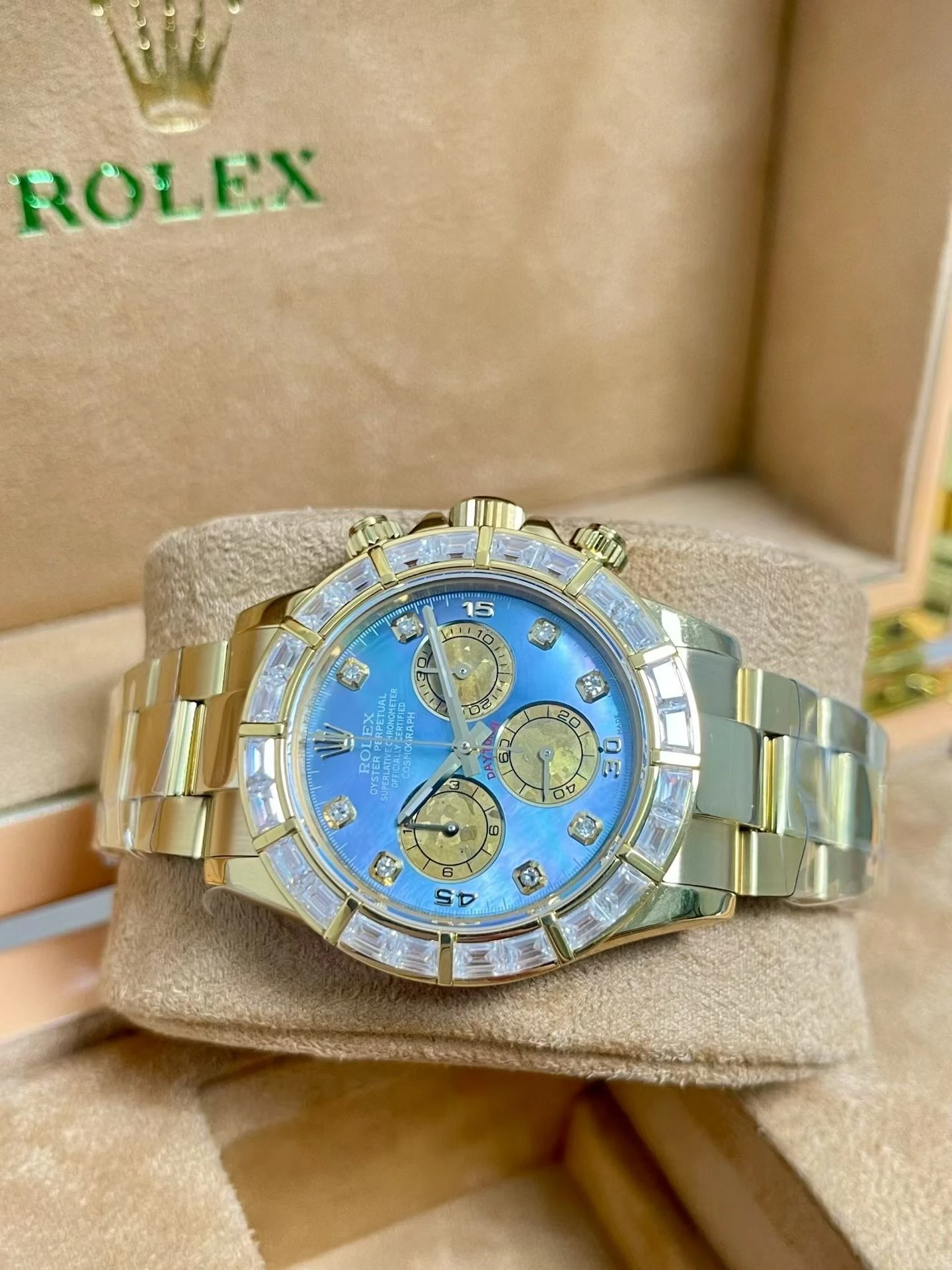 Rolex Daytona YG 116568 RX Factory 1:1 Best Edition MOP Dial on YG Bracelet DD4130 (Weighted)207g 22 3a1125c3829a4f6 AMO Watch
