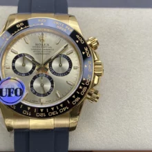 Rolex Daytona 126518 YG UFO 1:1 Best Edition YG/Black Stick Dial on Oysterflex Strap UF4131 (Free Sprung)