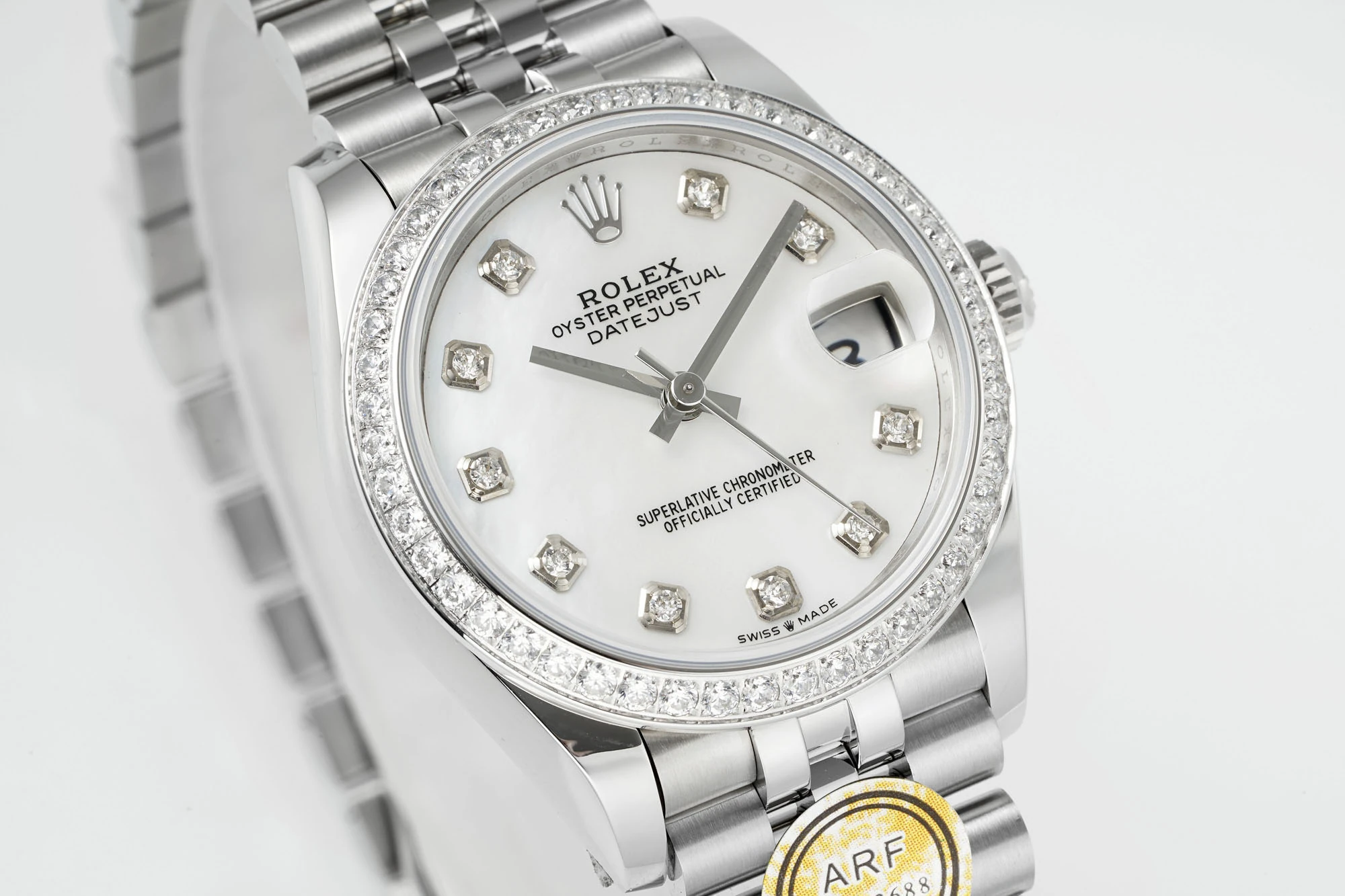 Rolex DateJust 31 278384 ARF 1:1 Best Edition 904L Steel MOP Dial Diamond bezel on SS Jubilee Bracelet 21 40d53afc3d743a2 AMO Watch