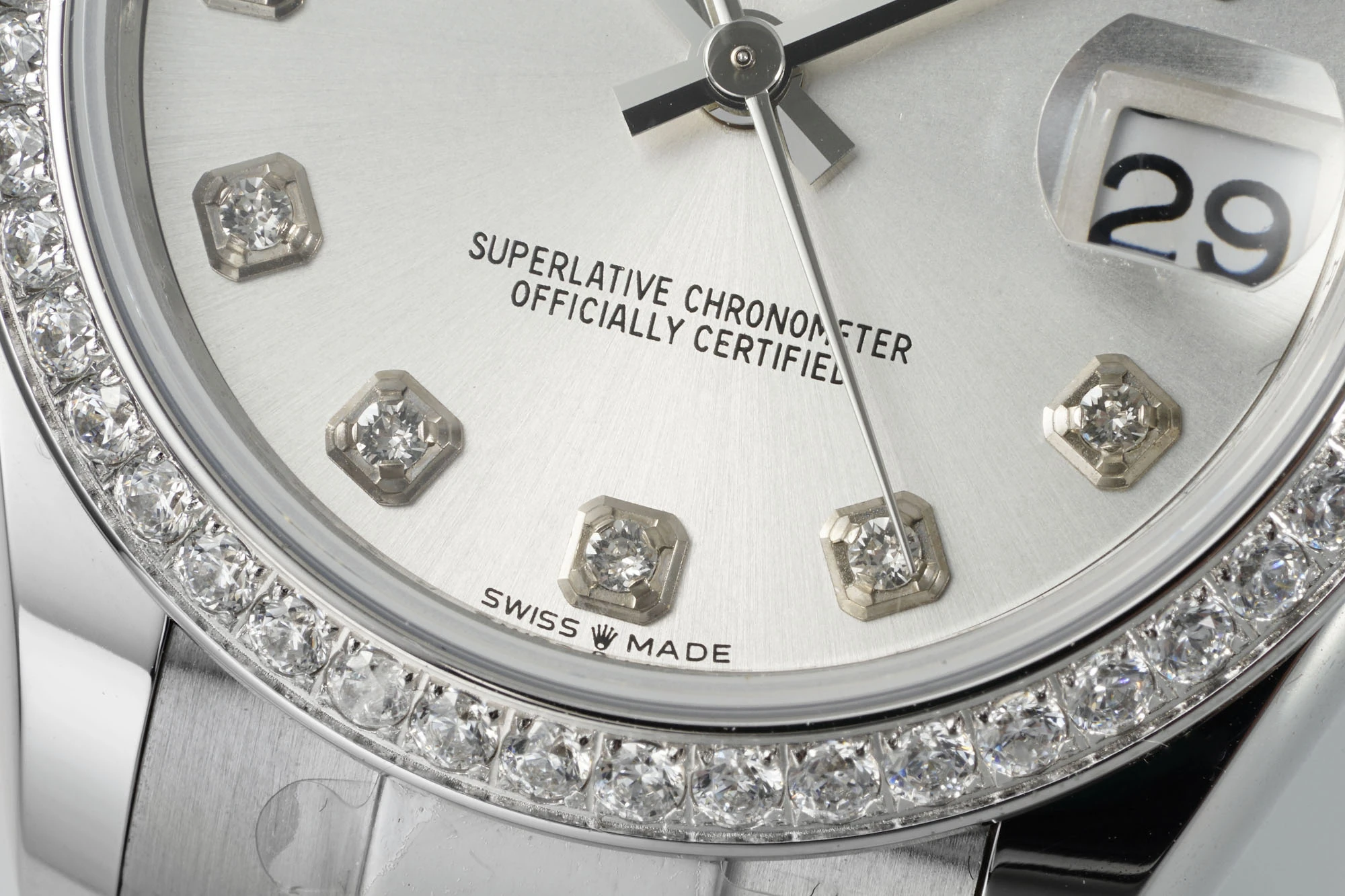 Rolex DateJust 31 278384 ARF 1:1 Best Edition 904L Steel White Roman Dial Diamond bezel on SS Oyster Bracelet 20 411f5dd47f1787b AMO Watch