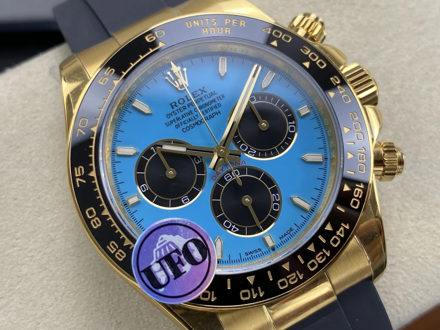 Rolex Daytona 126518 YG UFO 1:1 Best Edition Tiffany Stick Dial on Oysterflex Strap UF4131 (Free Sprung) 24 418a506df5260a0 AMO Watch
