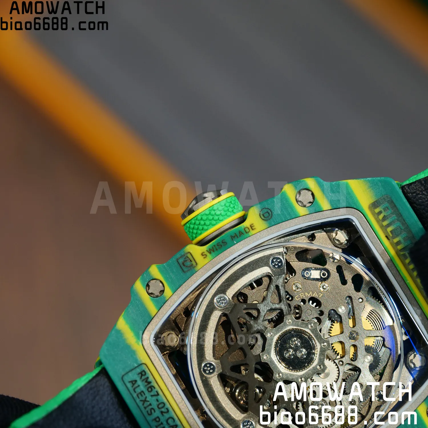 RICHARD MILLE RM67-02 Green NTPT AVF Best Edition Wayde van Niekerk on Green Nylon strap CRMA7 Clone 96 42312296e492370 AMO Watch