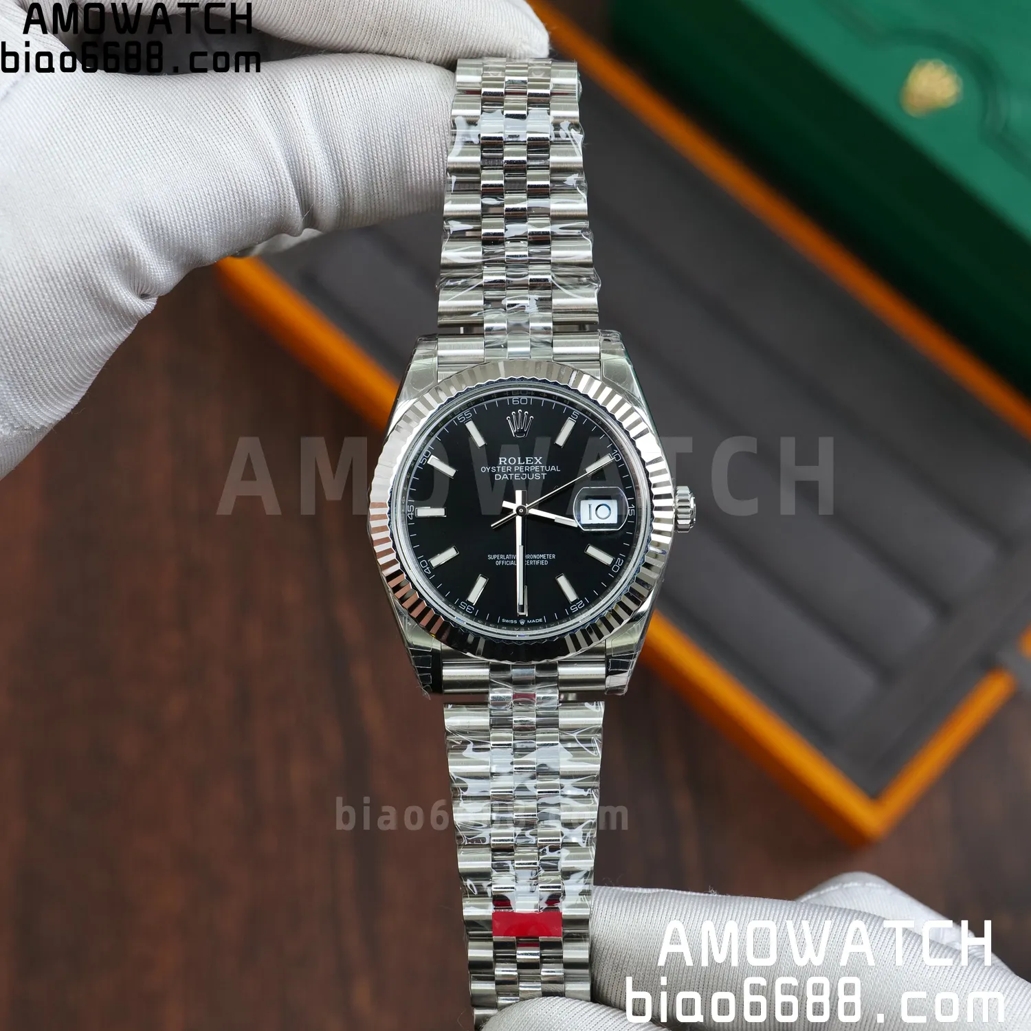 Rolex DateJust 41 126334 904L SS VSF 1:1 Best Edition Black Stick Dial on Jubilee Bracelet VS3235 V2 (133g) 62 43159aa3b6d43d7 AMO Watch