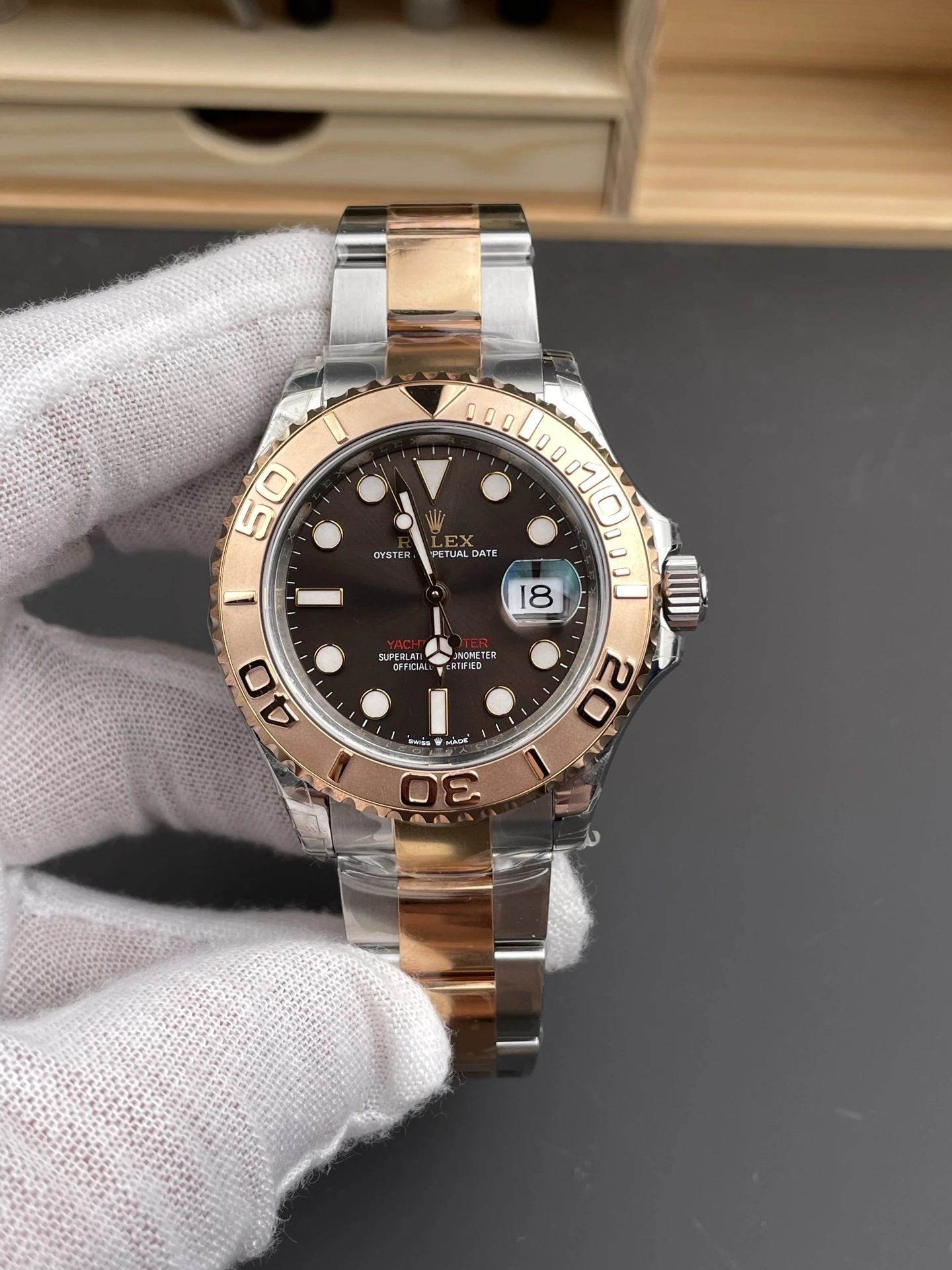 Rolex Yacht-Master 126621 SS/RG VSF 1:1 Best Edition 904L Steel Brown Dial on SS/RG Bracelet DD3235 20 441c6056082b570 AMO Watch