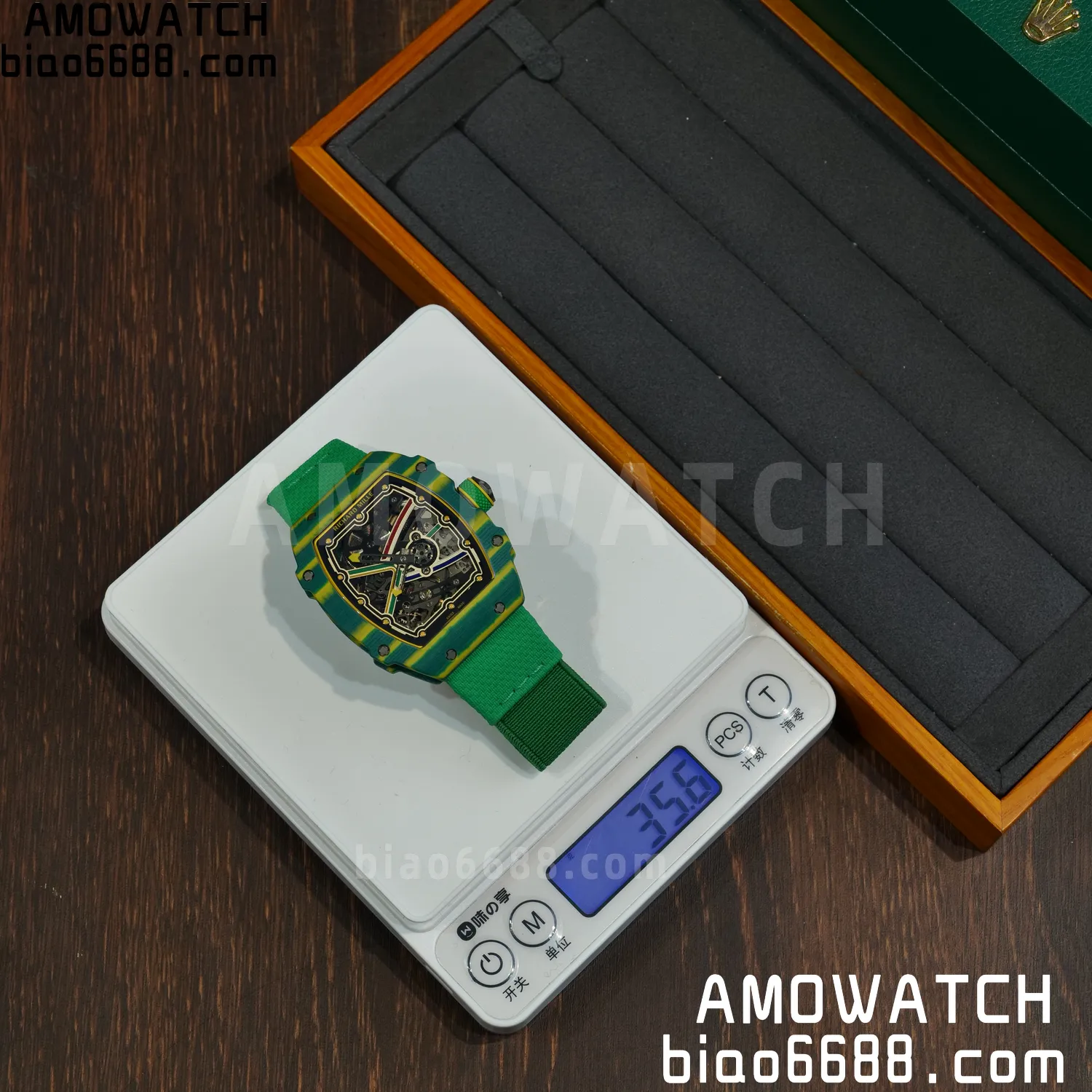 RICHARD MILLE RM67-02 Green NTPT AVF Best Edition Wayde van Niekerk on Green Nylon strap CRMA7 Clone 69 44e3bf040e825ca AMO Watch