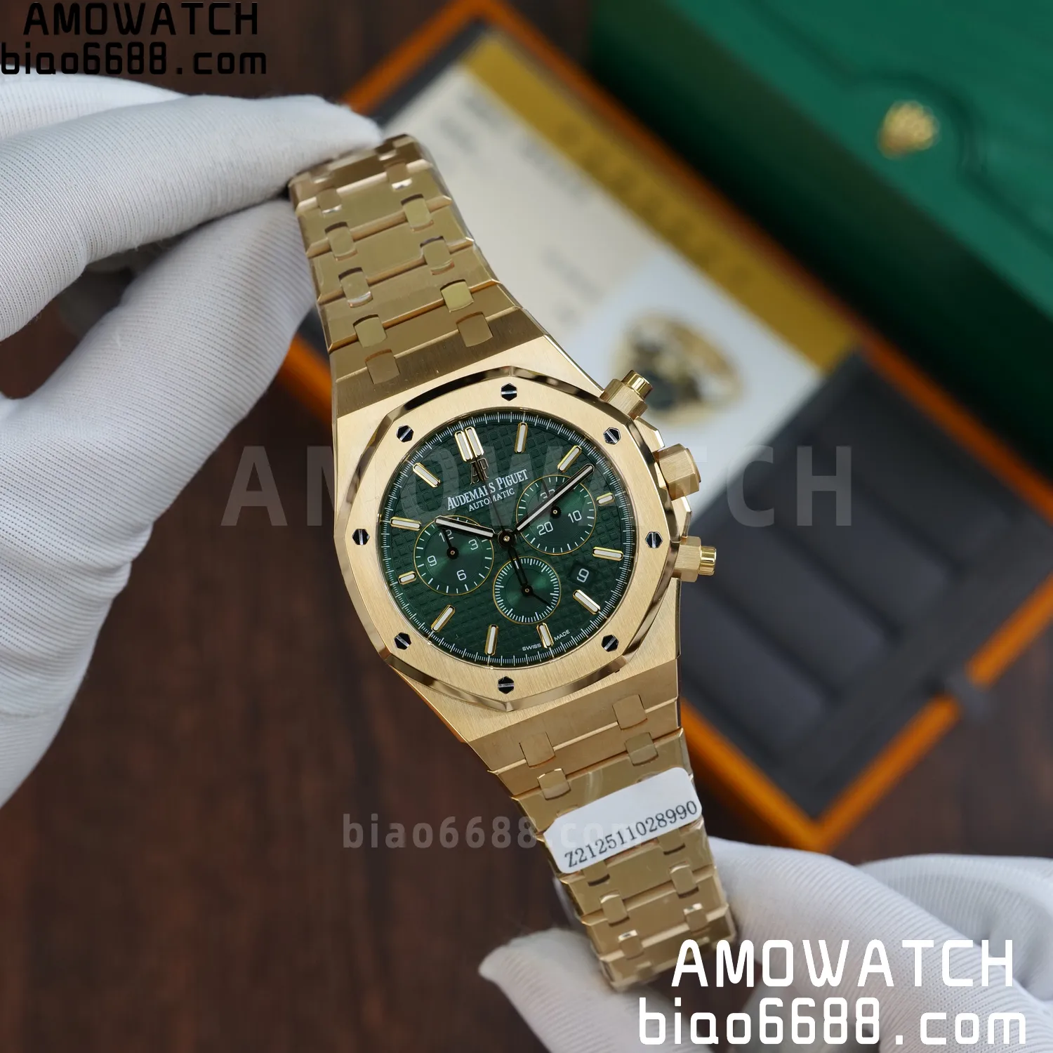 Custom Made AP Royal Oak Chrono 26331BA 18K rose gold cladding 55 493b57dd2bac1ce AMO Watch