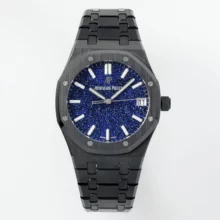 AP Royal Oak 41mm 15500 Black Ceramic APSF 1:1 Best Edition Starry Sky Dial on Ceramic Bracelet A4302