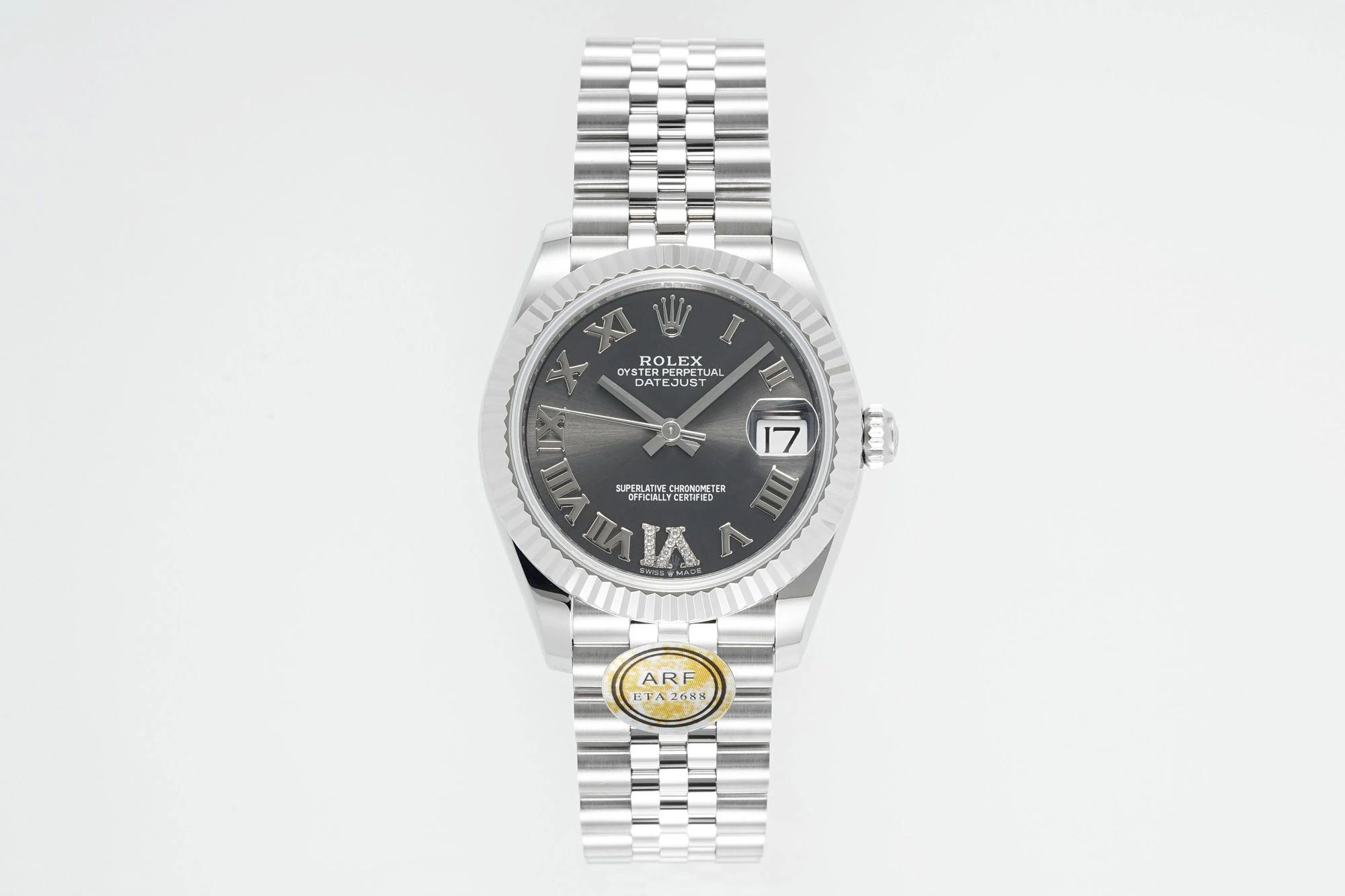 Rolex DateJust 31 278274 ARF 1:1 Best Edition 904L Steel Grey Roman Dial on SS Jubilee Bracelet 19 4c0ca311687b832 AMO Watch