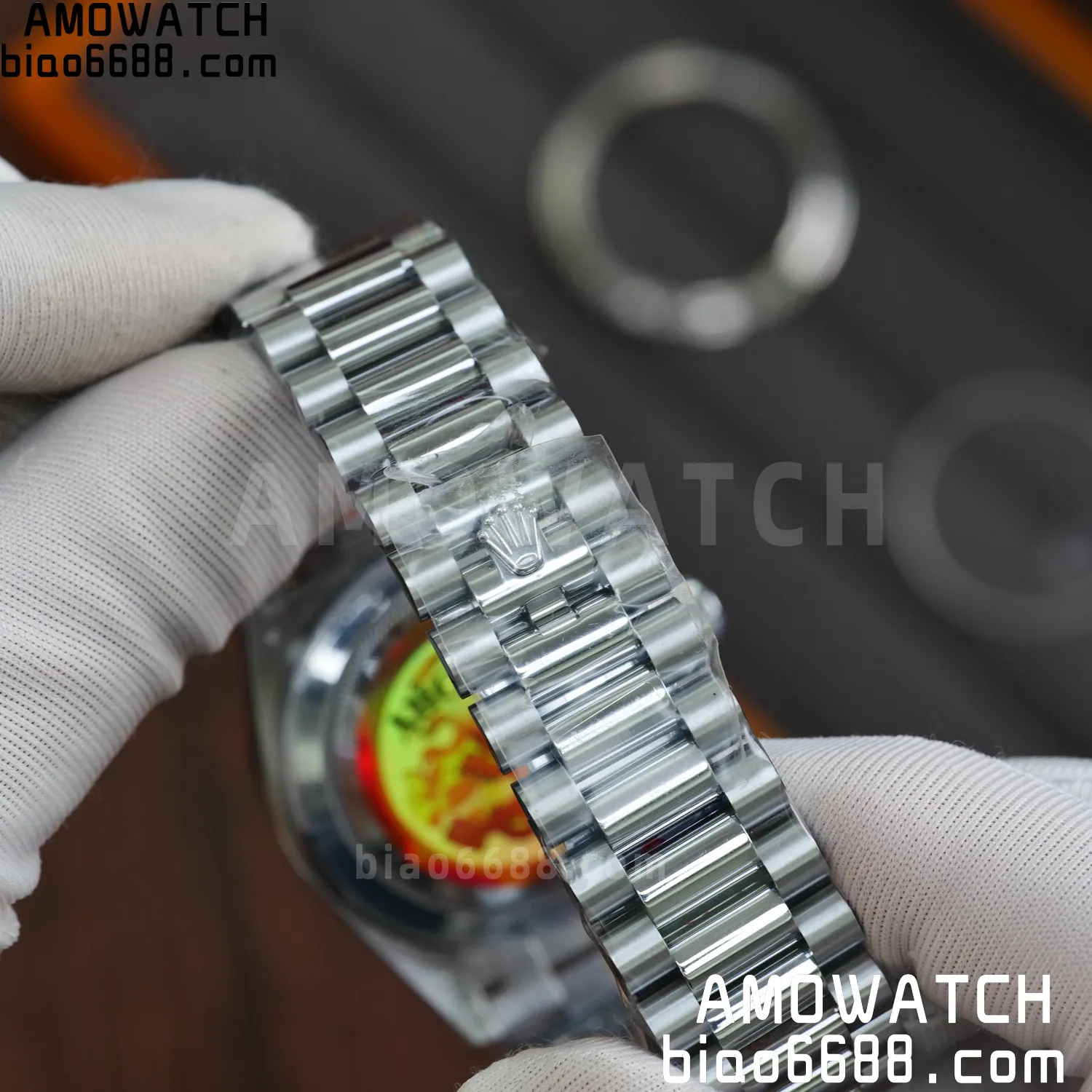 Custom Made Rolex DayDate 228236 40mm Best Edition Moissanite Bezel Deep Crystal 183g 67 4c633169027abcd AMO Watch