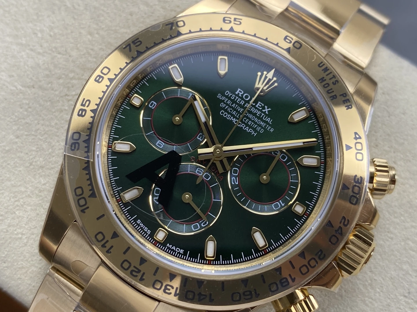 Rolex Daytona 116508-0013 VS Factory 1:1 Best Edition Green Dial on YG Bracelet DD4130 V3(Weighted) 24 506efe2fd3629c7 AMO Watch