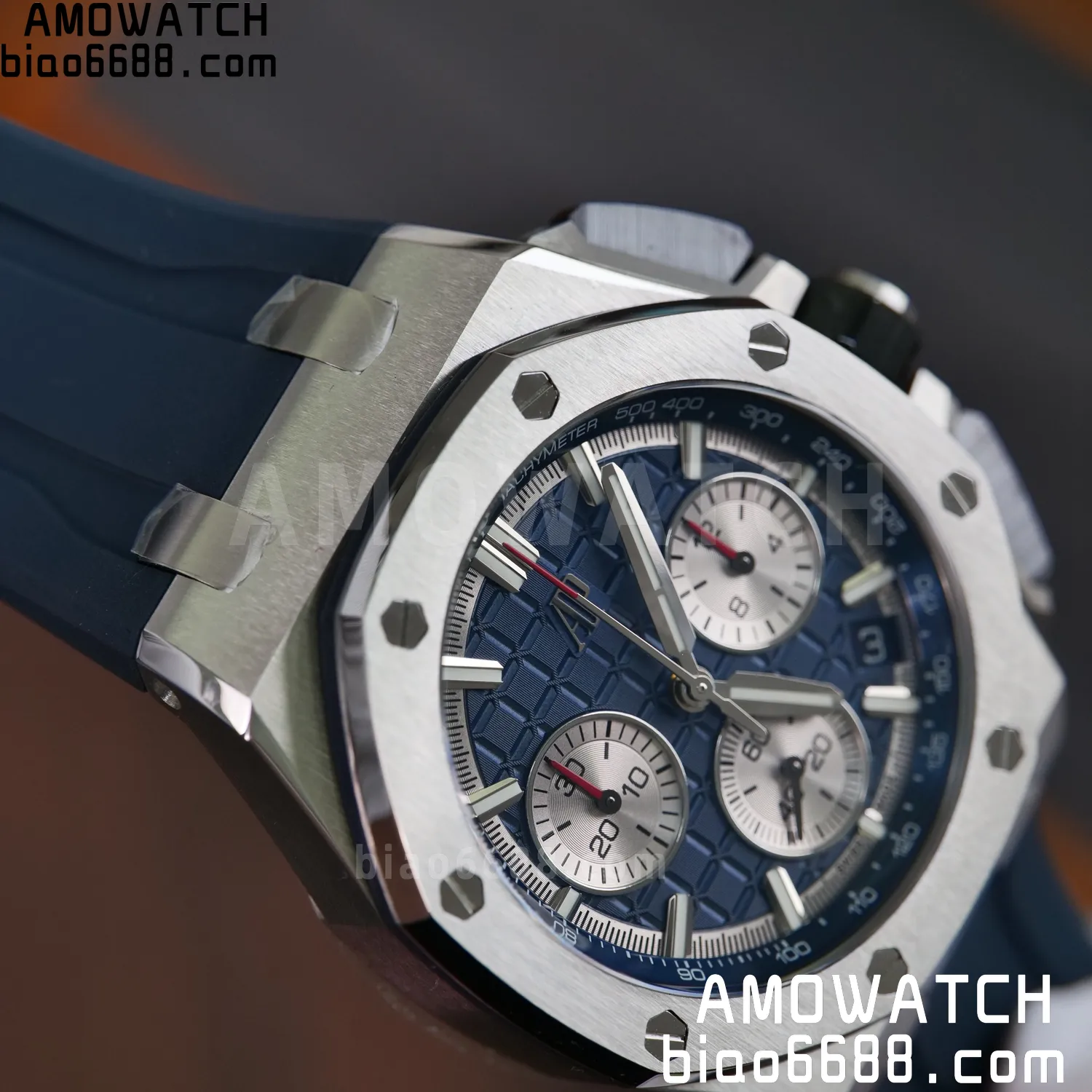 AP Royal Oak Offshore 43mm 26420 SS APSF 1:1 Best Edition Blue Dial on Rubber Strap Super Clone 4401 V2 (Free Sprung) 69 53e0790aee93747 AMO Watch