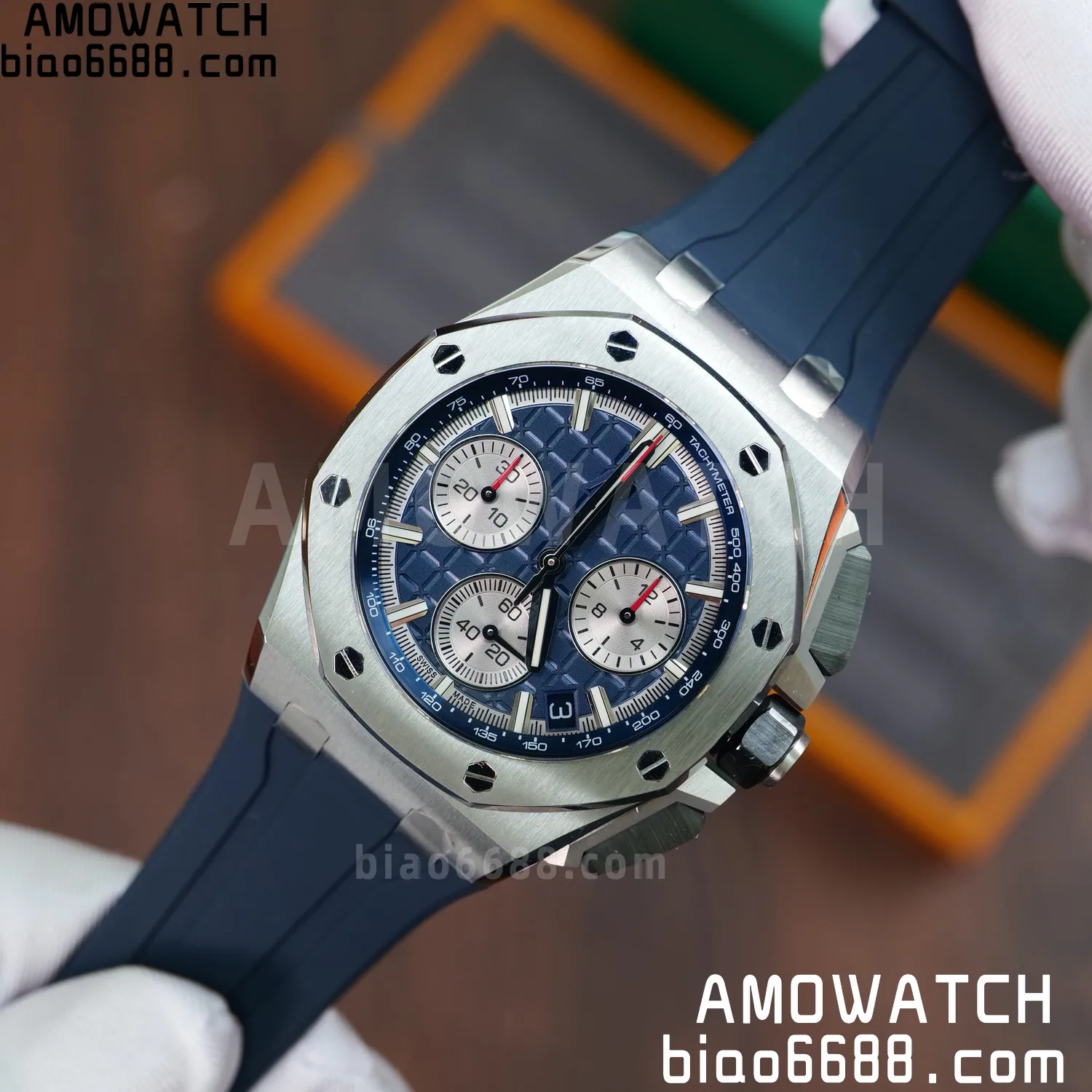 AP Royal Oak Offshore 43mm 26420 SS APSF 1:1 Best Edition Blue Dial on Rubber Strap Super Clone 4401 V2 (Free Sprung) 60 57e23b766f4937a AMO Watch