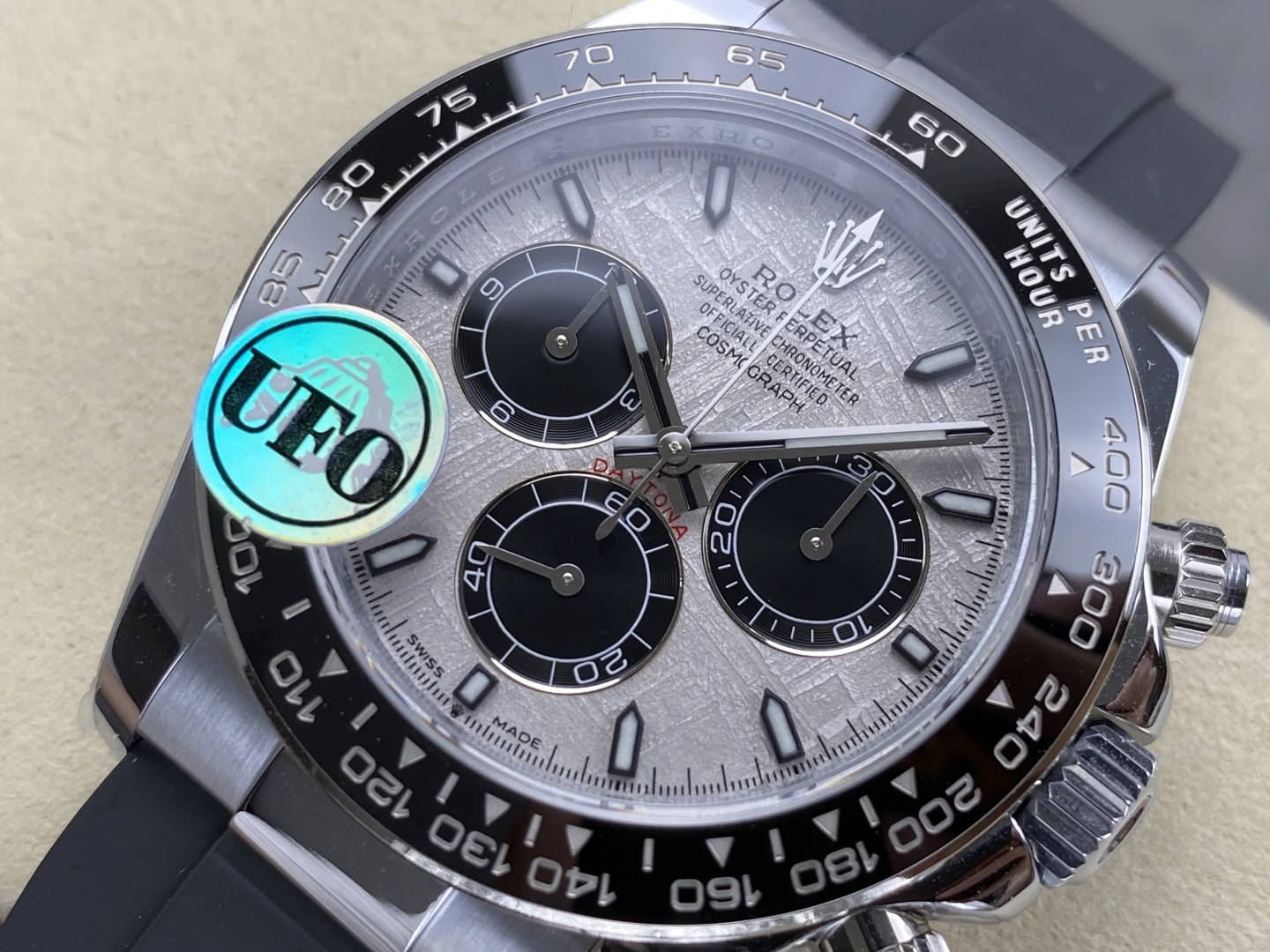 Rolex Daytona 126519 SS UFO 1:1 Best Edition Meteorite Dial on Oysterflex Strap UF4131 (Free Sprung) 34 5aed430d8466f3c AMO Watch