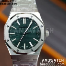 AP Royal Oak 15510 SS TOP 1:1 Best Edition Green Dial on SS Bracelet SA4302 Super Clone