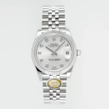 Rolex DateJust 31 278274 ARF 1:1 Best Edition 904L Steel Silver Diamonds Dial on SS Jubilee Bracelet ETA2688